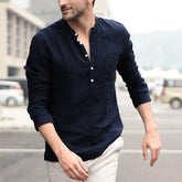 Men’s Plaid Turn-Down Collar Shirt